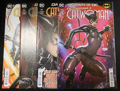 CATWOMAN 52 53 54 55 A DC COMIC LOT NAKAYAMA HOWARD LEON GANDINI BASRI 2023 NM