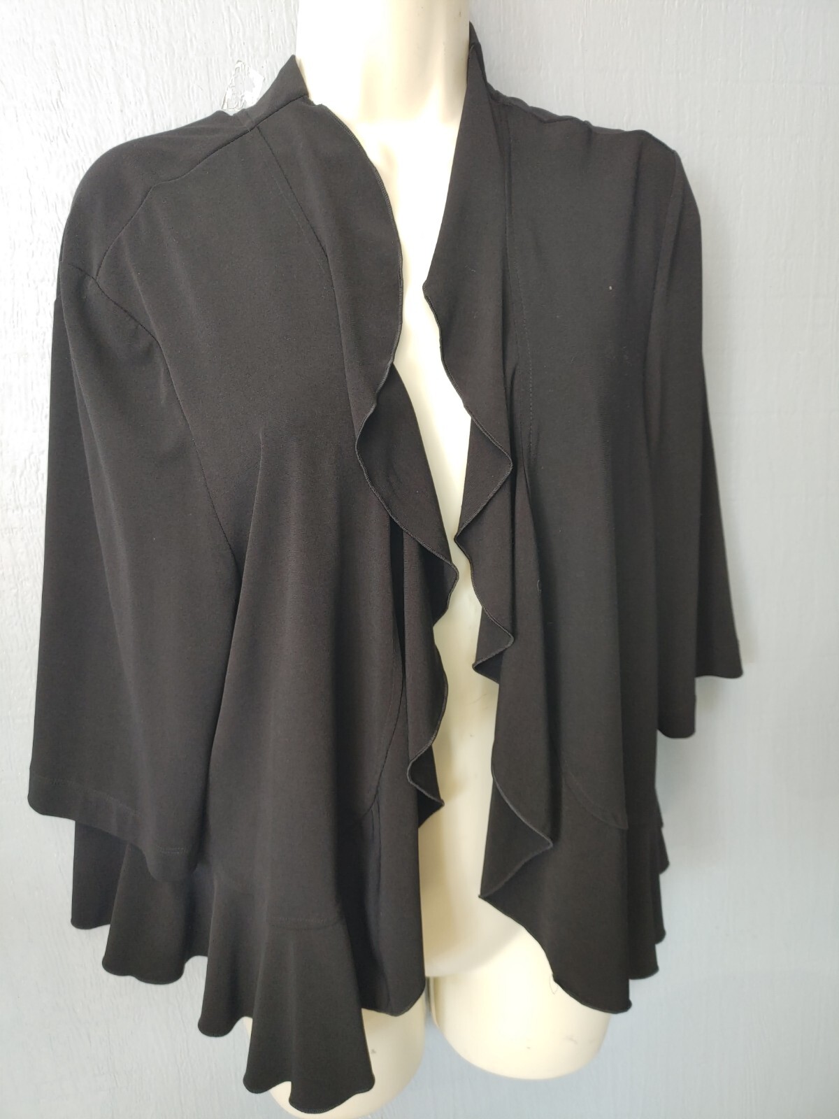 T Milano Polyester  Open-Front Layer Affect Cardi… - image 1