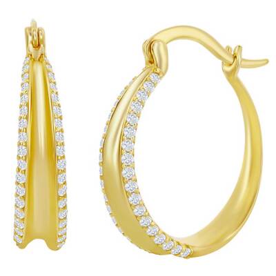 [Golden dew] 韓国☆18K Gold☆Amavillenue D Earring Classic Women's Earrings YG Plated Sterling Silver Double