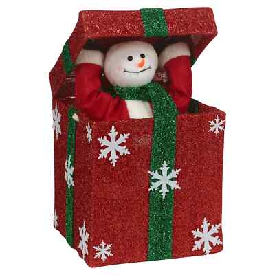Musikalische Pop-Up Weihnachtsgeschenkbox mit Schneemann & Neuheit Melodie Spaß Spielzeug Dekoration