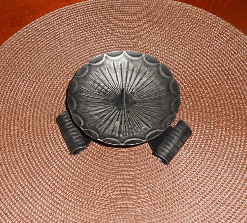 CANDELA COLONNA FLOREALE SCOLPITA SCOLPITA A MANO VINTAGE TEDESCA ULTE WACH KUNTURE con SUPPORTO - Foto 10 di 11