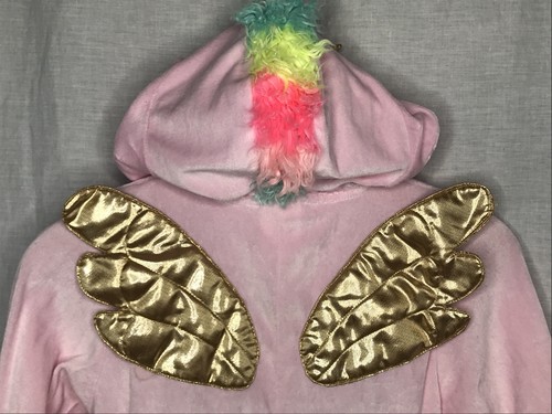 H&M Girls Pink Unicorn Hoodie Suit Costume Pajamas Size 6-8 Y - Picture 5 of 7