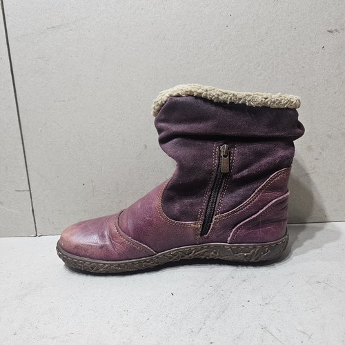 El Naturalista Nido -Gum Sole Fur Lined Leather Red /Suede Boots UK 6 EU 39 - Picture 6 of 14