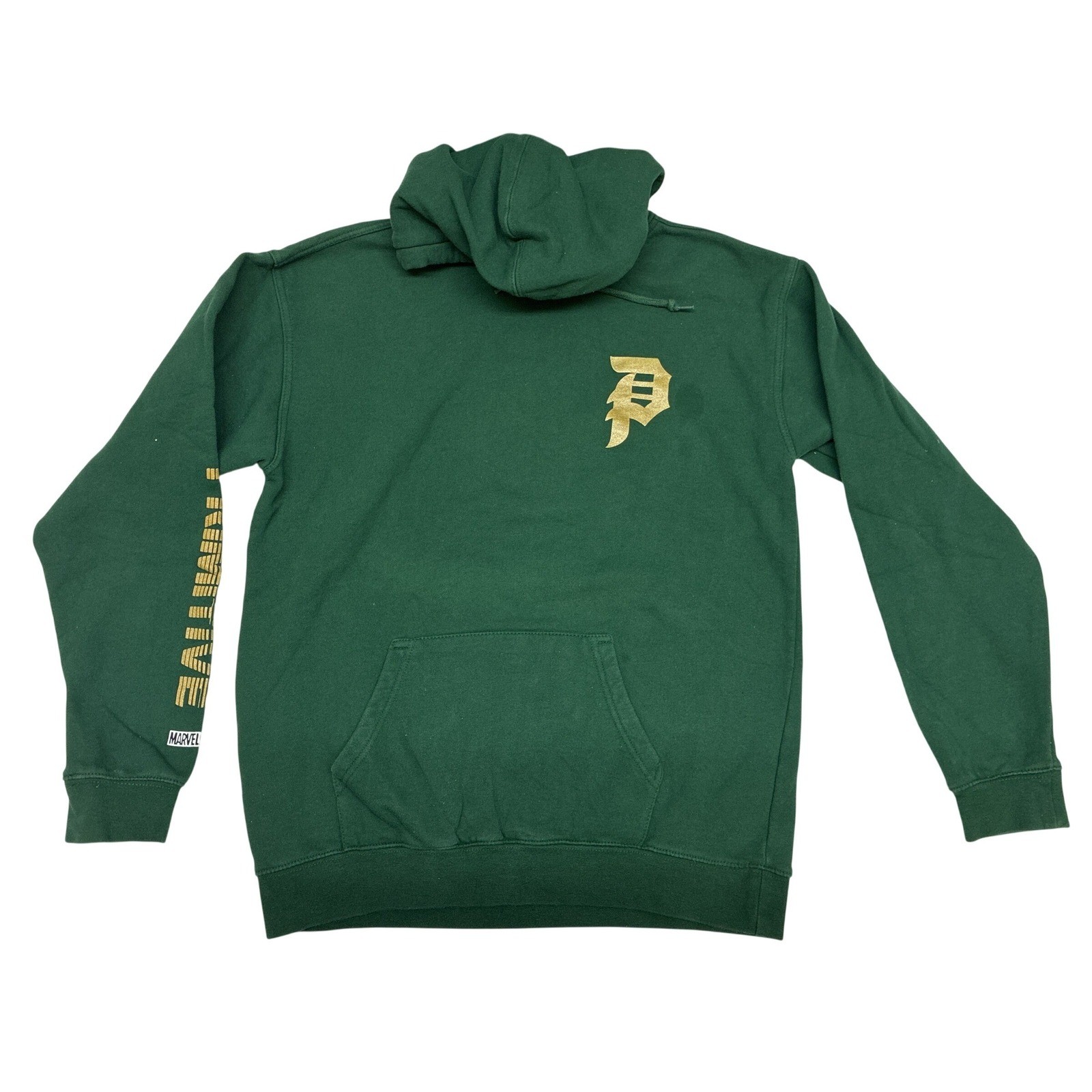 Primitive x Marvel Dr Doom Hoodie Mens M Green Gold Foil Ska