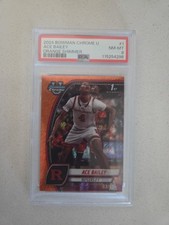 ACE BAILEY 2024-25 Bowman U 1st Chrome ORANGE Shimmer Refractor #1 /65 - PSA 8
