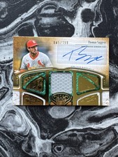 2026 Topps Tier One Thomas Saggese Auto Relic 45/199 Cardinals On Card Autograph