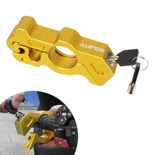 Gold Motorcycle Handlebar Lock Anti-Theft Locking Device For Motorcycle Scooters