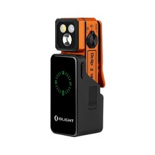 Olight Oclip 2 Ultra Premium Amber Orange Light, UV/Flood/Red/Spotlight, 580 Lu