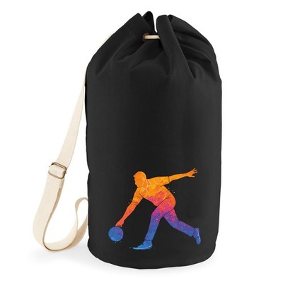 Seesack Bowling bunte Silhouette Geschenkidee Bowling Geschenk Präsent Mitbrings