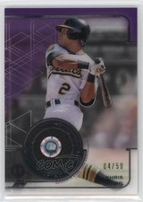 2019 Topps Tribute Stamp of Approval Relics Purple 4/50 Khris Davis #SOA-KD nd3
