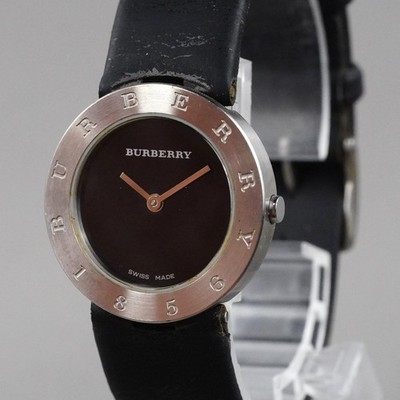 Burberry Vintage Damen 14100L Armbanduhr Silber 27mm Neue Batterie