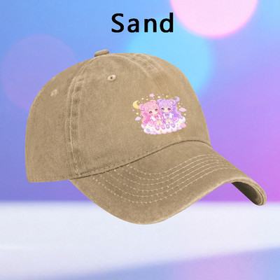 Pastel Twin Girls Baseball Cap Cute Dad Hat Adjustable Cotton