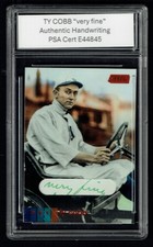 Ty Cobb HANDWRITTEN WORDS "very fine" from Letter Custom Card PSA Read DESC!