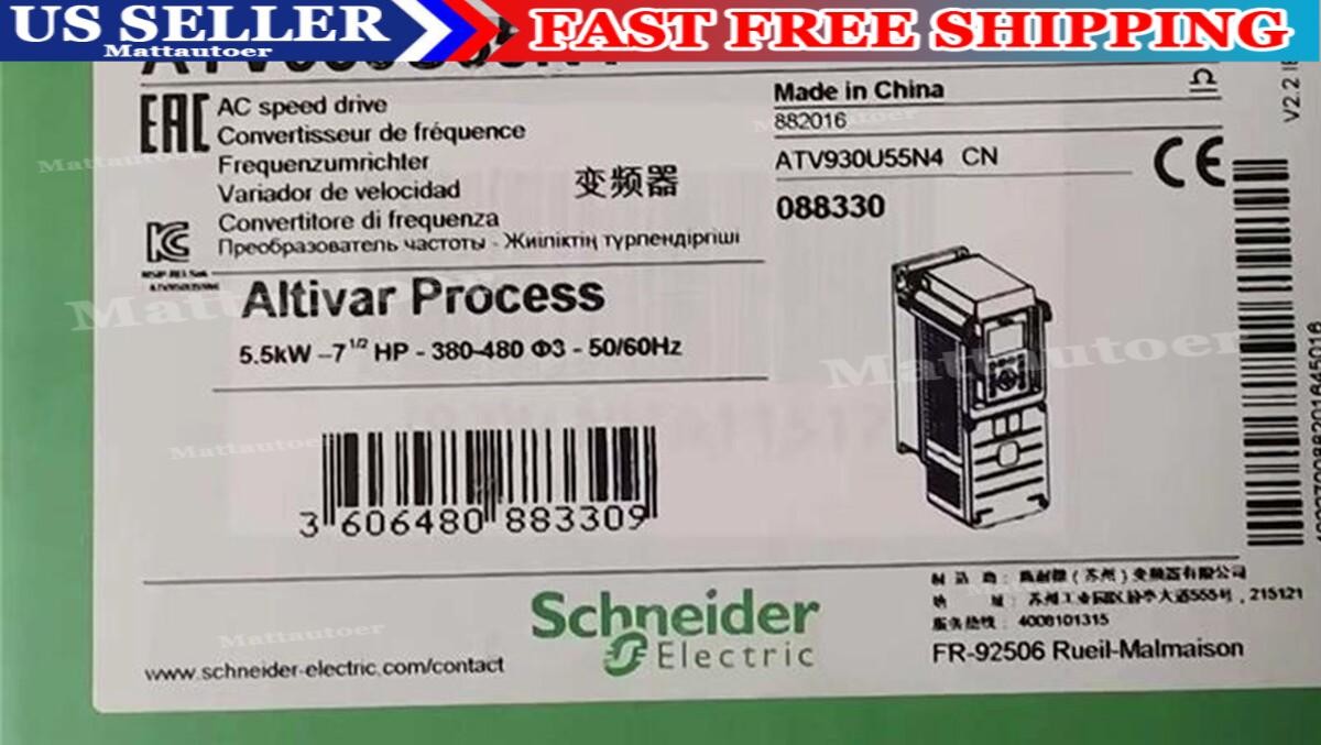 Schneider Electric Factory Sealed ATV930U55N4 Altivar Process AC speedt drive