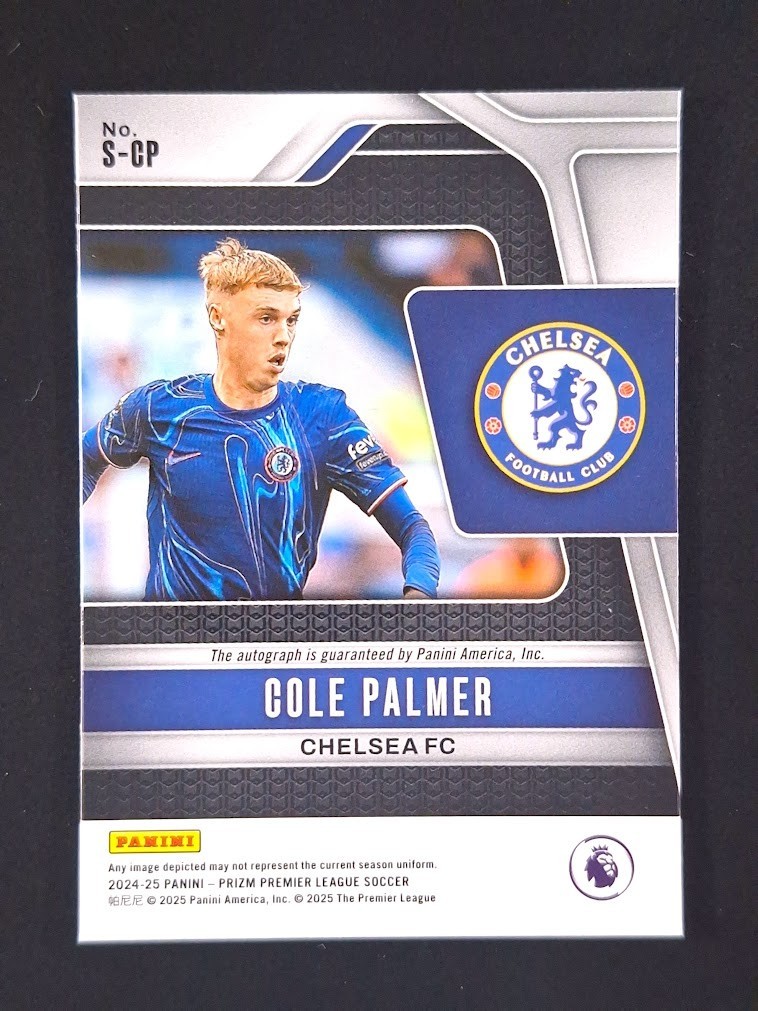 2024-25 Panini Prizm EPL COLE PALMER Auto Signatures Insert Chelsea #S-CP view 2