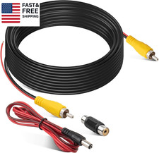 20Ft RCA Video Extension Cable W/Trigger Wire for Connection to Car Reverse Rear