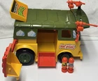 1989 TMNT Teenage Mutant Ninja Turtles Party Wagon Near + Space Raph + Donatello