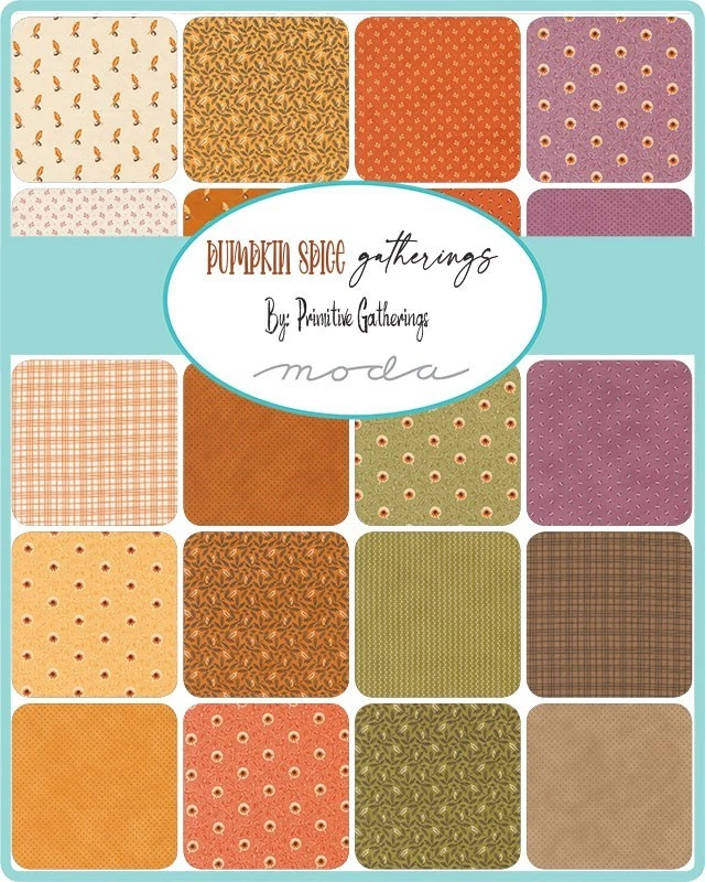 Pumpkin Spice Gatherings 5" Charm Pack 42 squares 100% Cotton Fabric Precut - Image 2 of 2