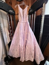 Women  s Sherri Hill Prom Dress Wedding Floral Elegant Formal Purple Size 10 Long