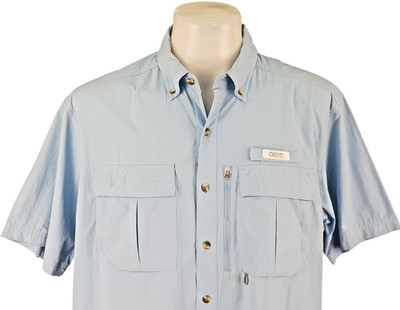 GANDER MOUNTAIN GUIDE SERIES Herren Himmelblau S/S BELÜFTETES ANGEL OUTDOOR SHIRT - XL