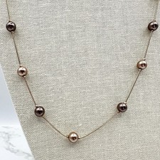 Vintage Gold-Tone Classic Retro Fashion Beaded Station Lobster Necklace Boho Y2K