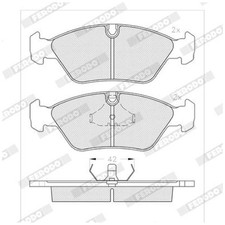 Satz Bremsbeläge Bremsklötze vorne für BMW 3-er E30 5-er E28 6-er E24 | 24153