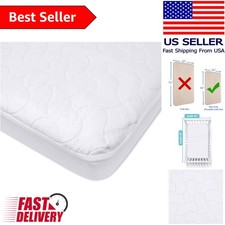 Easy-Clean Waterproof Mini Crib Mattress Protector - Luxurious 38x24 Comfort