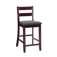 Triena Soho 24" Padded Seat Faux Leather Counter Height Barstool
