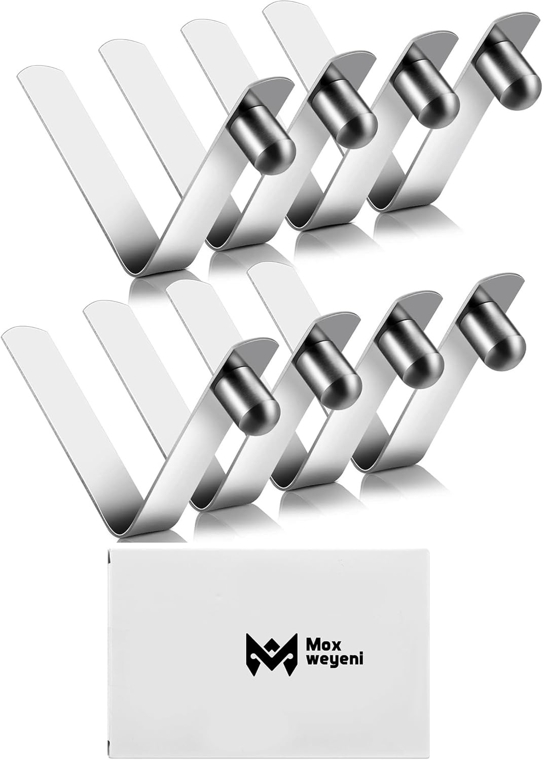 8-Pack Stainless Steel Push-Button Spring Clips, Locking Tube Pins for Tent Pole