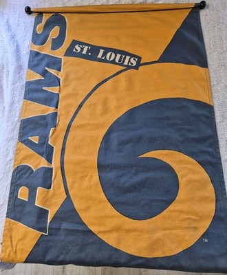 Vintage 1995 NFL St. Louis Rams Banner/Flag Scroll 43'' x 28'' Los Angeles 90s