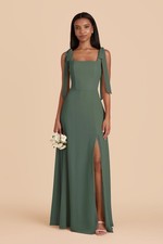 Birdy Grey Women's Alex Bridesmaid Dress, Eucalyptus Chiffon Size XSmall