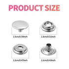 120pcs Stainless Steel Snap Button Kit,Marine Grade Boat Canvas Snap Kit 15 mm..