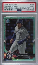 2018 Bowman Chrome Prospects Aqua Shimmer Refractor Gleyber Torres PSA 9 2l4