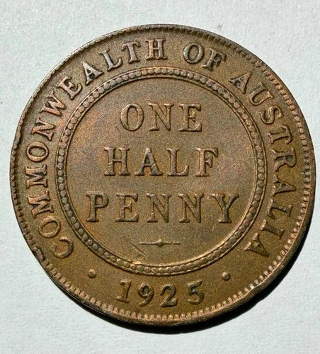 1925 Australia Half Penny — photo from the most recent tracked eBay sale