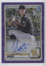 2020 Bowman Draft Chrome Picks Purple Refractor 216/250 Nick Garcia Auto 7m3