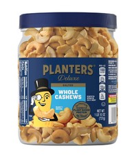 Planters Premium Quality Fancy Whole Jumbo Cashews with Sea Salt 1.63 lb