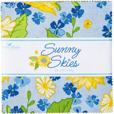 Jill Finley Sunny Skies 5'' Stacker 42 5-inch Squares Charm 5 Inches, Assorted 