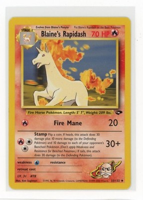 Pokemon Gym Challenge #033/132 Blaine's Rapidash
