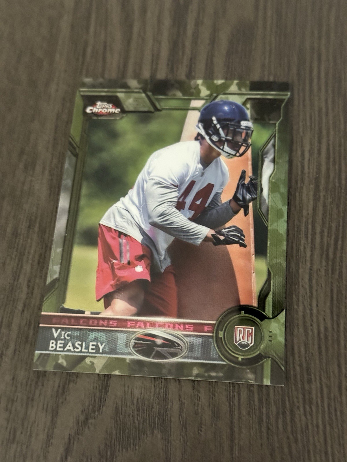 Vic Beasley Topps Chrome #101 Camo Refractor
