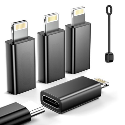 MFi Certified 27W USB C to Lightning Adapter (4 Pack) - Fast 4 Pack, Black