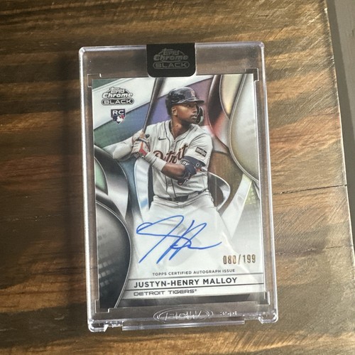 Justyn-Henry Malloy Topps Chrome Black 2025 Auto /199