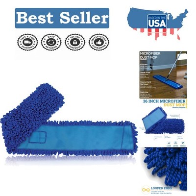 Efficient 36 Inch Microfiber Dust Mop for Smooth Surfaces - Janitorial Supplies