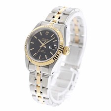 Tudor Princess Date 92413 Women's Gold Bezel Auto Used Verified From Japan 3