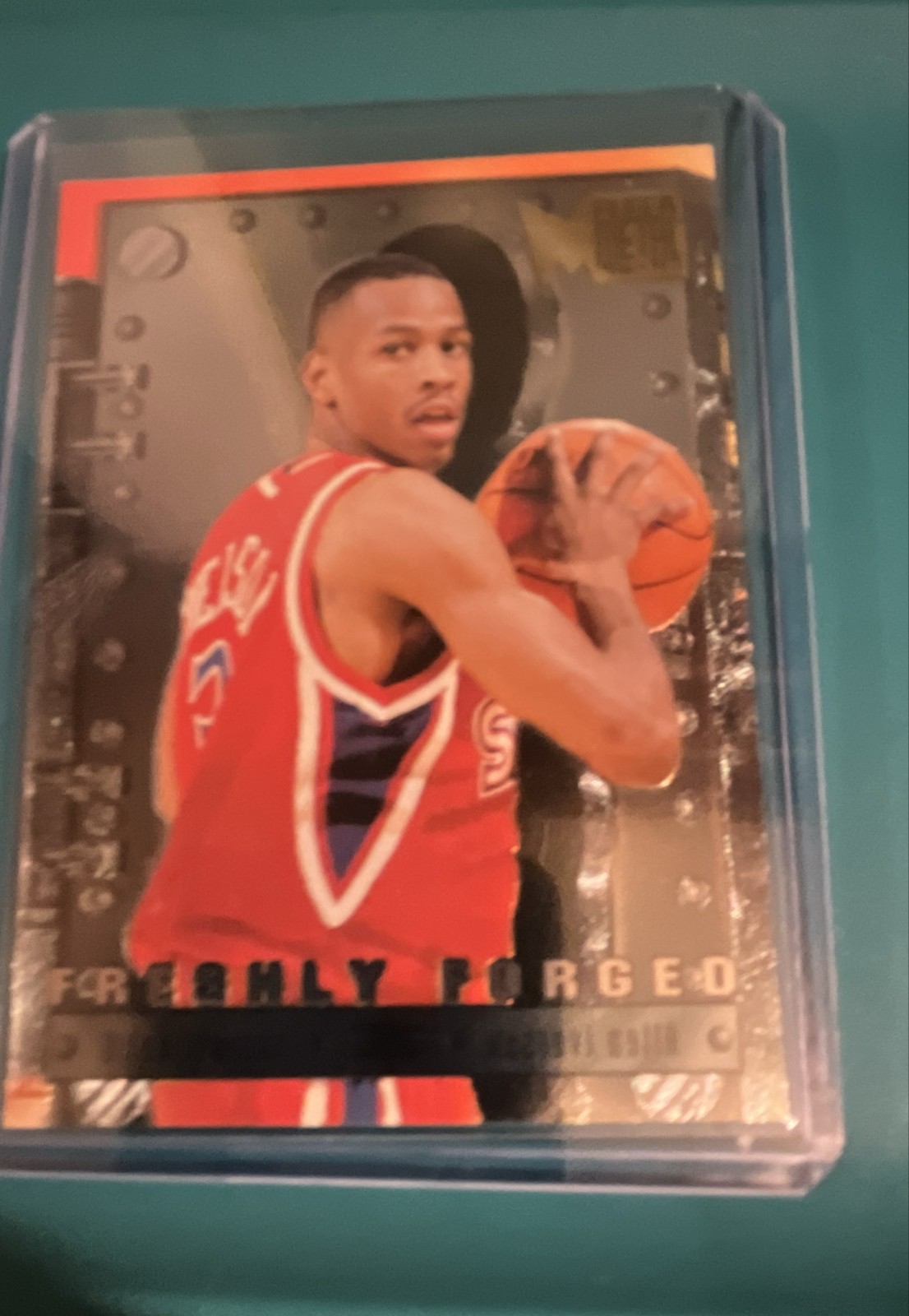 1996-97 Fleer Metal - Freshly Forged Allen Iverson #8 (RC)
