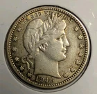 1916-P Philadelphia Barber Silver Quarter 25 AU Almost Uncirculated