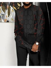 2pcs Men's African-Inspired Traditional Suit Set XL-6XL XL/XXL/XXXL/4XL/5XL/6XL