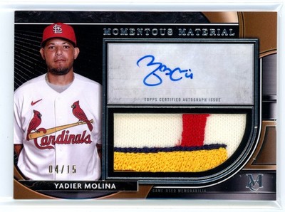 2021 Museum Collection Momentous Material Patch Auto /15 Yadier Molina Cardinals