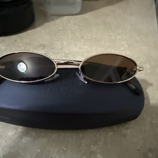 SA106 Mens Retro Vintage oval Metal Rim Sunglasses