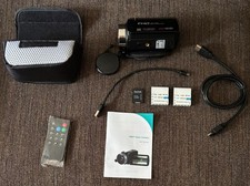 FHD 1080P Video Camera with Night Vision, SanDisk SD Card and 2 Batteries