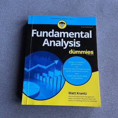 Fundamental Analysis for Dummies, Paperback by Krantz, Matthew, Brand New, Fr...